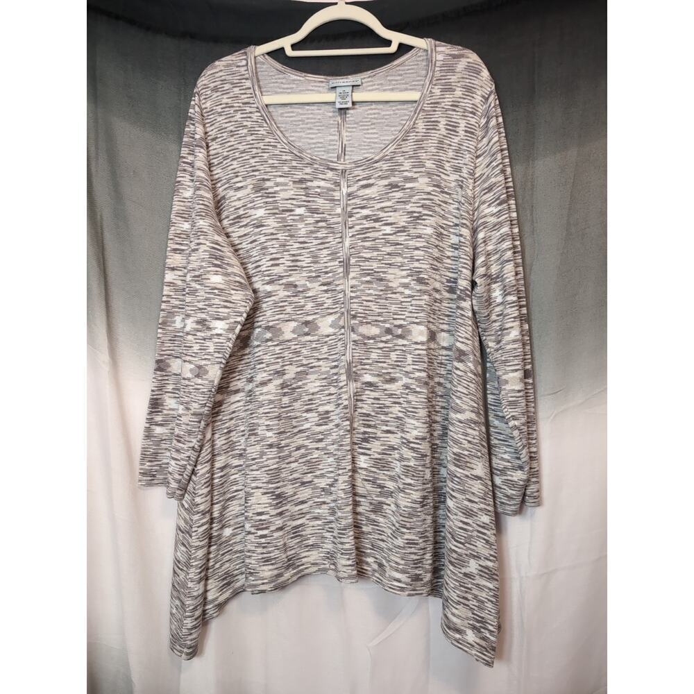 Catherine's Women's Boho Sharkbite Hem 3/4 Sleeve Top Size 1X(383)